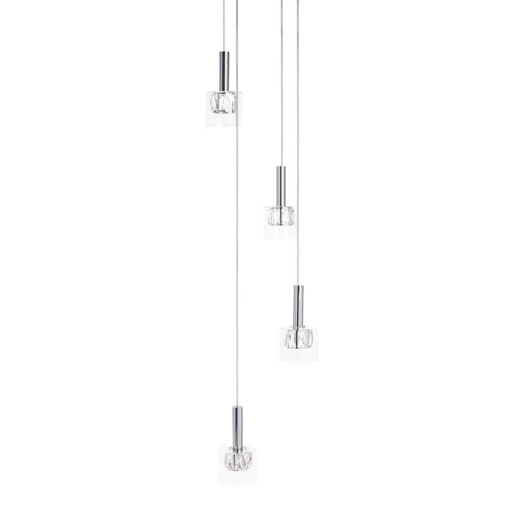 Eban Pendant, Chrome/Clear