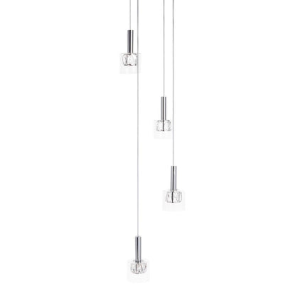 Eban Pendant, Chrome/Clear