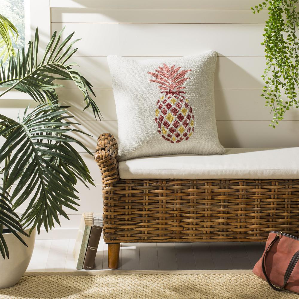 Pure Pineapple Pillow, Red/Yellow/White
