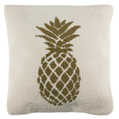 Pure Pineapple Pillow, Gold/White