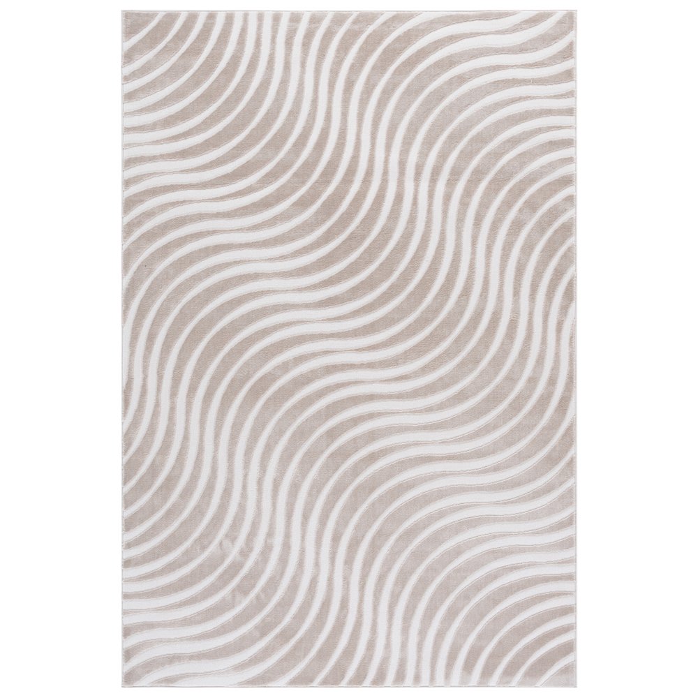 Saylor Wavy Stripe Rug - Beige / Ivory - 4'-0" x 6'-0"