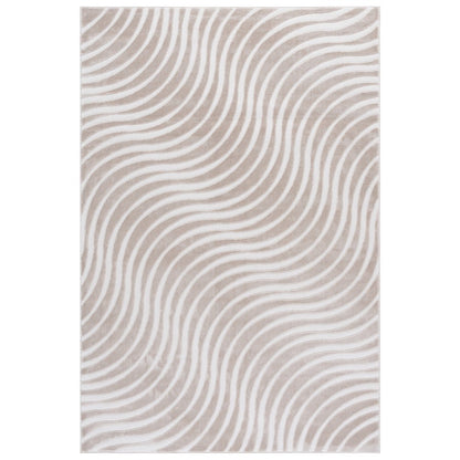 Saylor Wavy Stripe Rug - Beige / Ivory - 4'-0" x 6'-0"