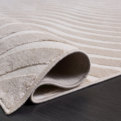 Saylor Wavy Stripe Rug - Beige / Ivory - 9'-0" x 12'-0"