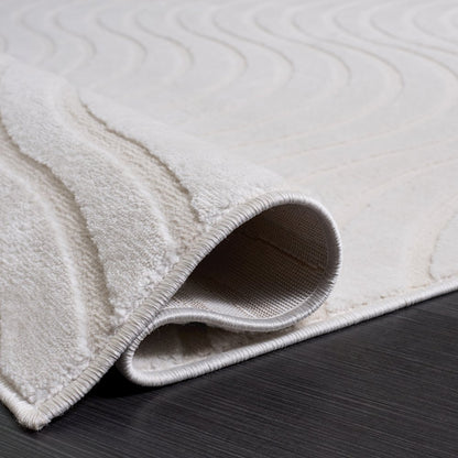 Saylor Wavy Stripe Rug - Ivory - 4'-0" x 6'-0"