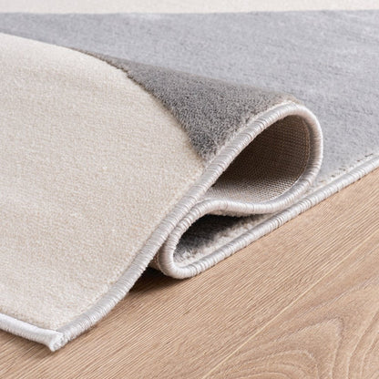 Saylor Modernist Waves Rug - Grey / Ivory - 8'-0" x 10'-0"