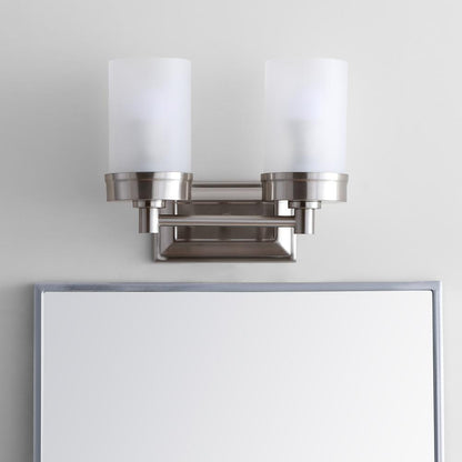 Kylan Two Light Bathroom Sconce, Nickel