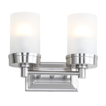 Kylan Two Light Bathroom Sconce, Nickel
