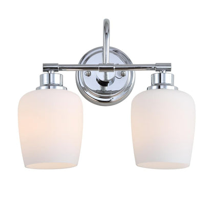 Rayden Two Light Bathroom Sconce, Chrome