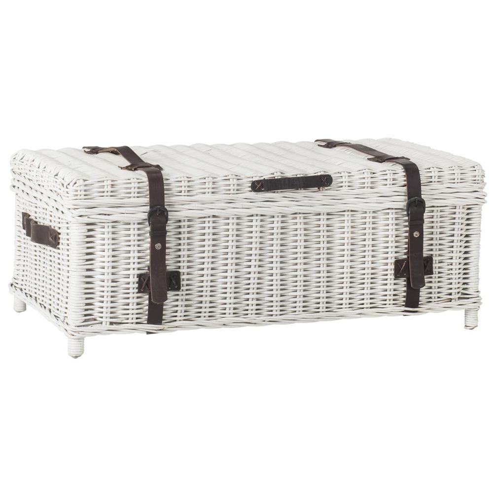 Home Collection Navarro White Rattan Coffee Table