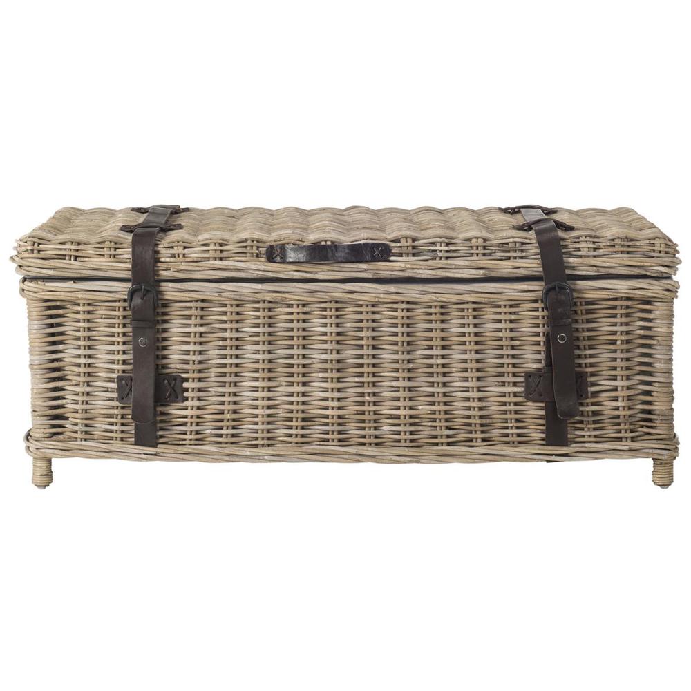 Home Collection Navarro White Rattan Coffee Table