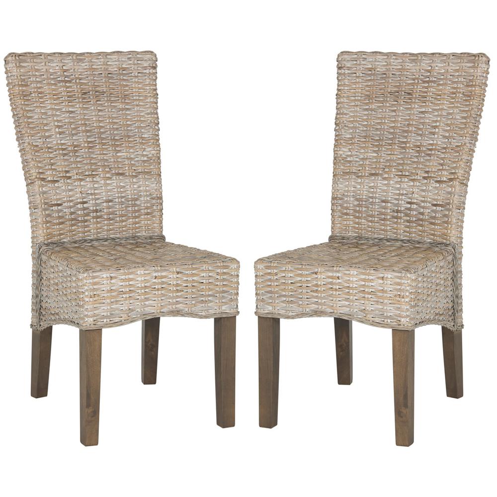 OZIAS 19''H WICKER DINING CHAIR, SEA8014B-SET2