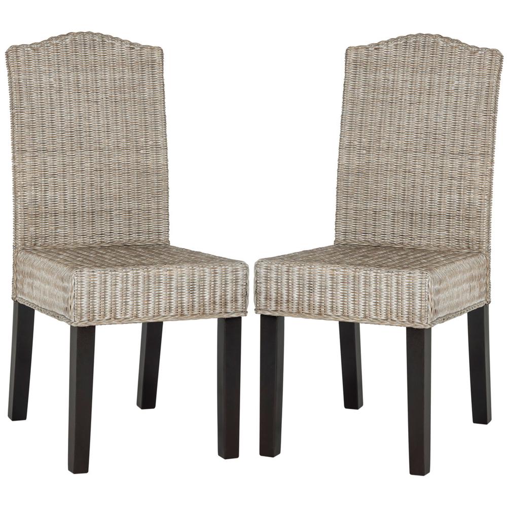 ODETTE 19''H WICKER DINING CHAIR, SEA8015B-SET2
