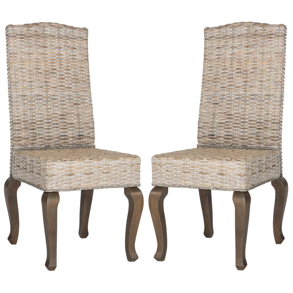MILOS 18''H WICKER DINING CHAIR, SEA8018B-SET2