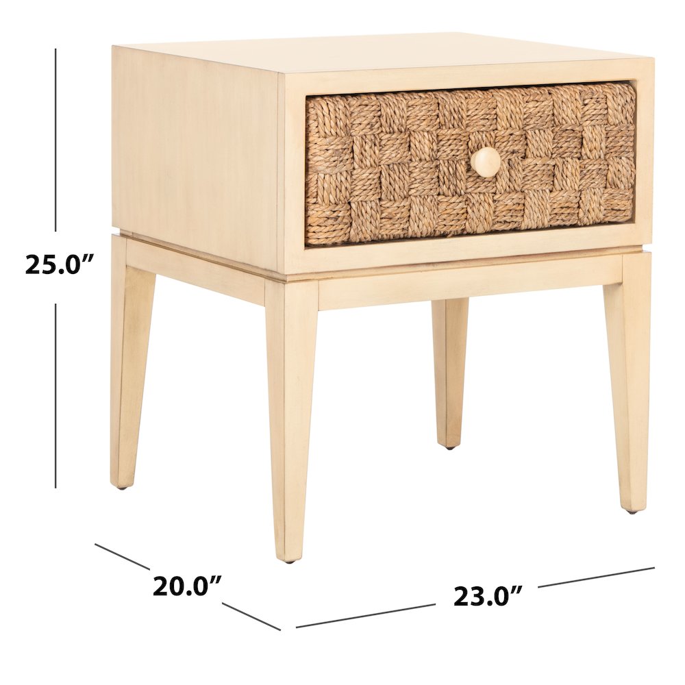 Armand Woven Wood Nightstand
