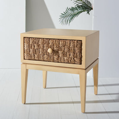 Armand Woven Wood Nightstand