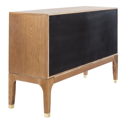 Lorna 6 Drawer Contemporary Dresser, Rustic Oak
