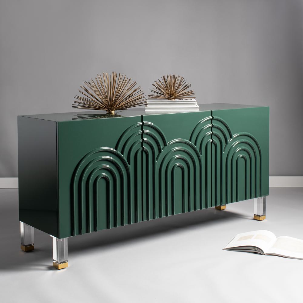 Saturn Wave Acrylic Sideboard, Moss