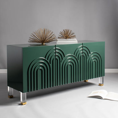 Saturn Wave Acrylic Sideboard, Moss