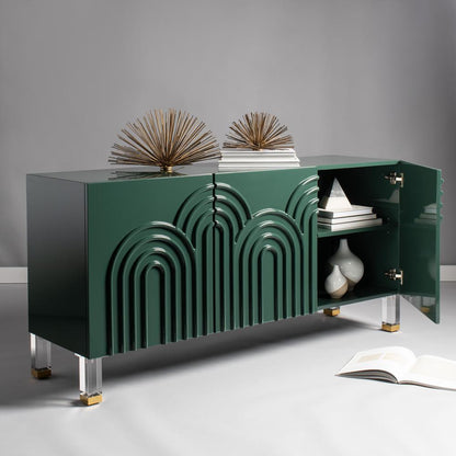 Saturn Wave Acrylic Sideboard, Moss