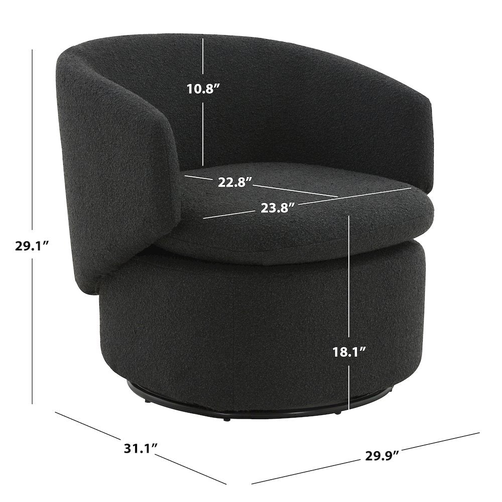Phyllis Boucle Swivel Chair