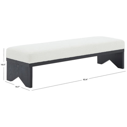 Sharyn Boucle & Wood Bench