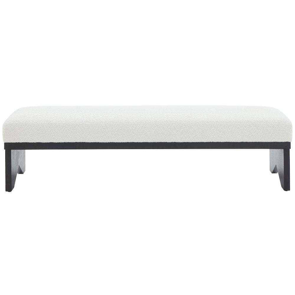 Sharyn Boucle & Wood Bench