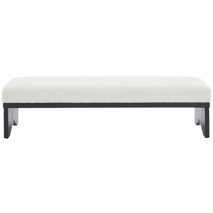 Sharyn Boucle & Wood Bench