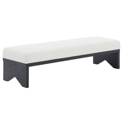 Sharyn Boucle & Wood Bench