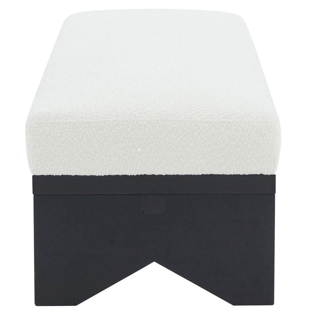 Sharyn Boucle & Wood Bench