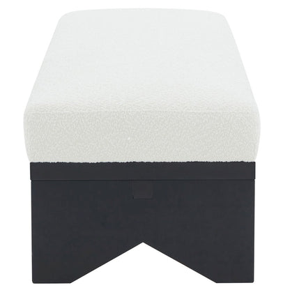 Sharyn Boucle & Wood Bench