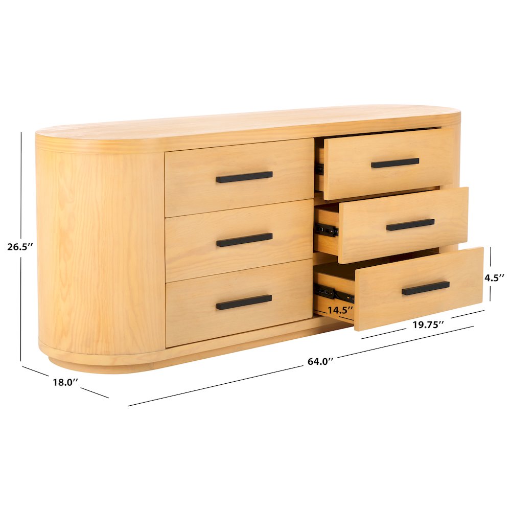 Lauryn Wood Oval Dresser