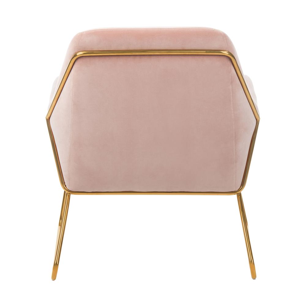Misty Metal Frame Accent Chair, Blush