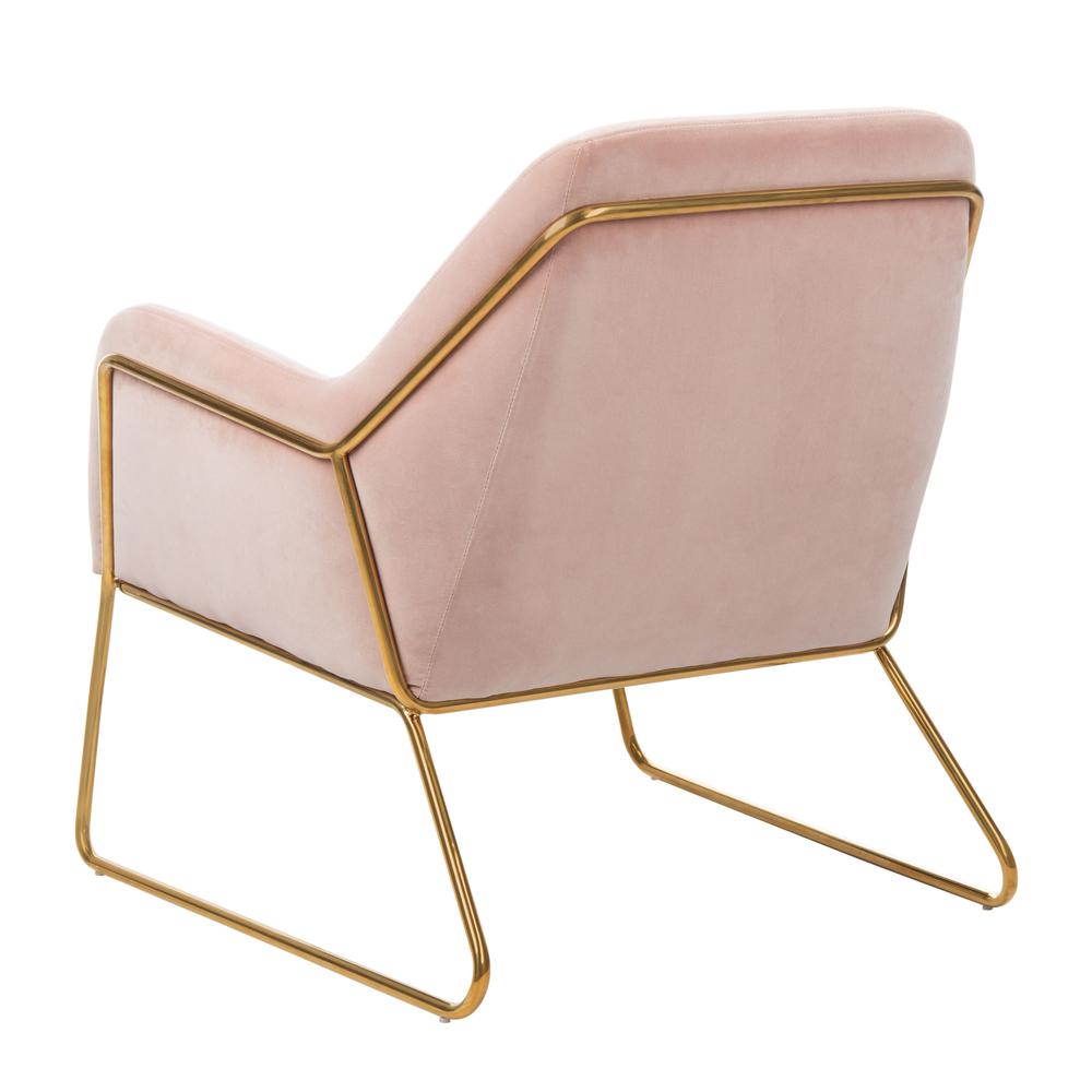 Misty Metal Frame Accent Chair, Blush