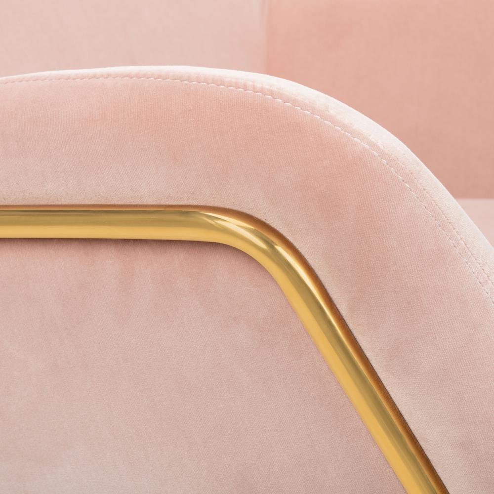 Misty Metal Frame Accent Chair, Blush