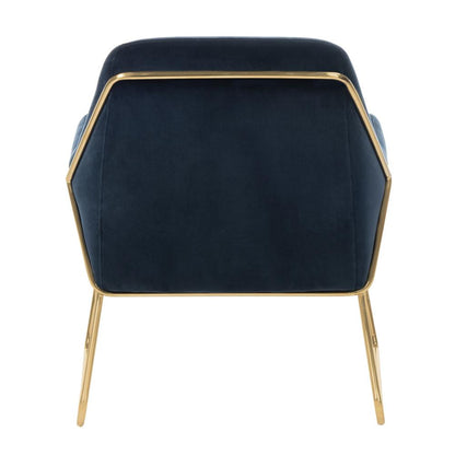 Misty Metal Frame Accent Chair, Navy