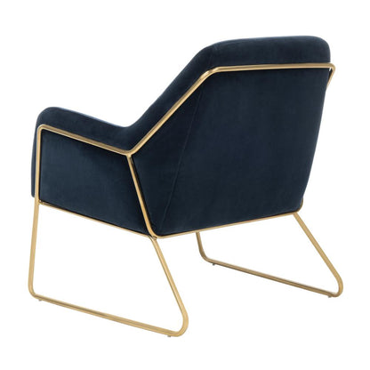 Misty Metal Frame Accent Chair, Navy