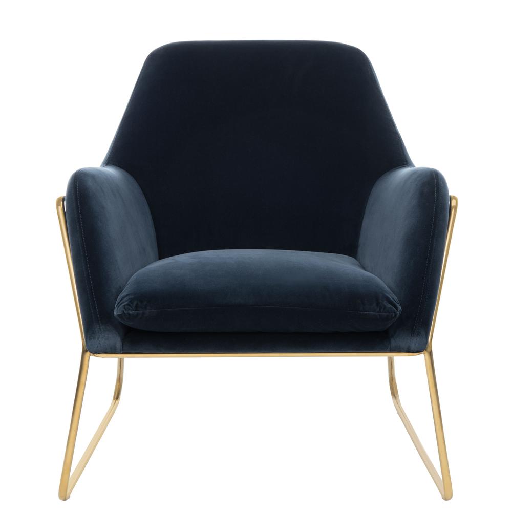 Misty Metal Frame Accent Chair, Navy