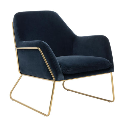 Misty Metal Frame Accent Chair, Navy
