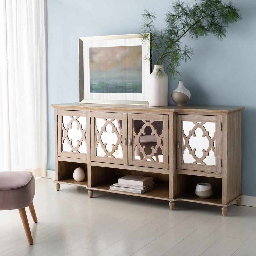 Juliette Mirrored Sideboard, White