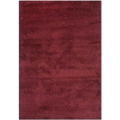 California Solid Shag Rug - Maroon - 6'-7" x 9'-6"