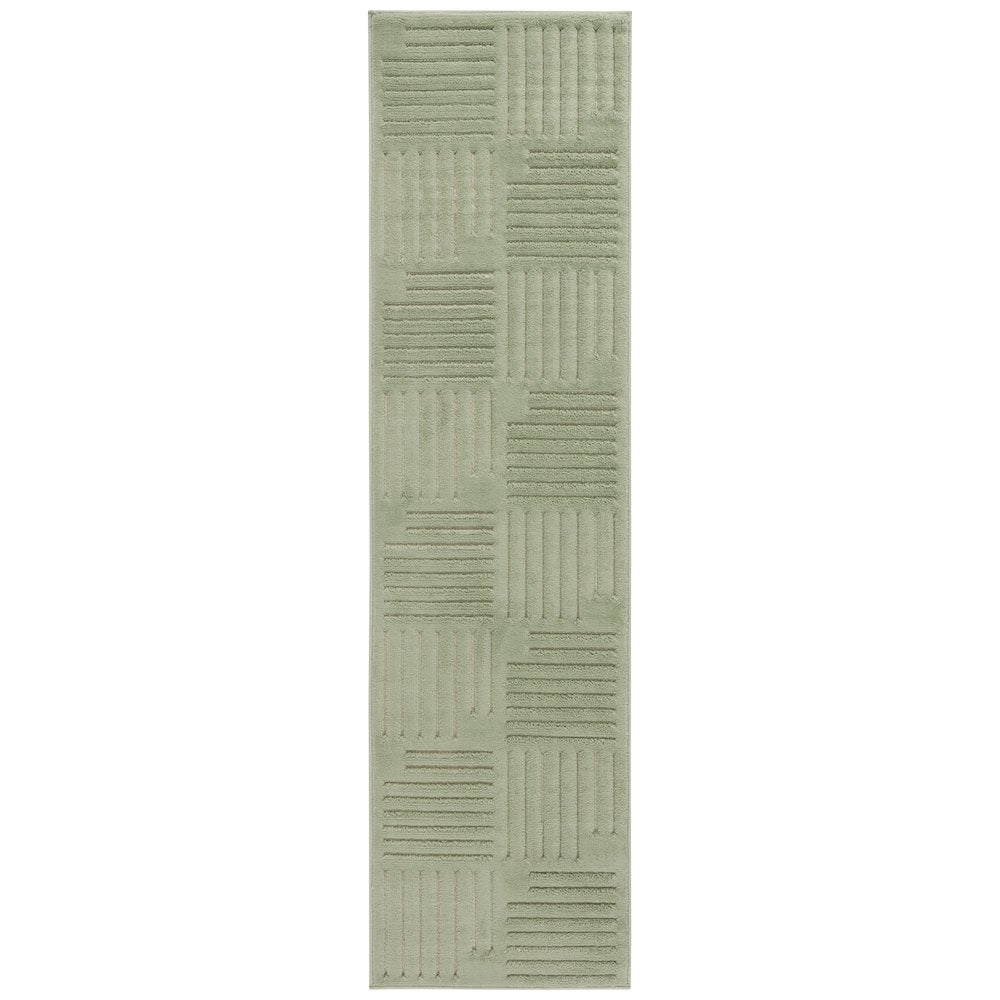 Safavieh Selena Basketweave Stripe Rug - Green - 2'-2" x 10'-0"