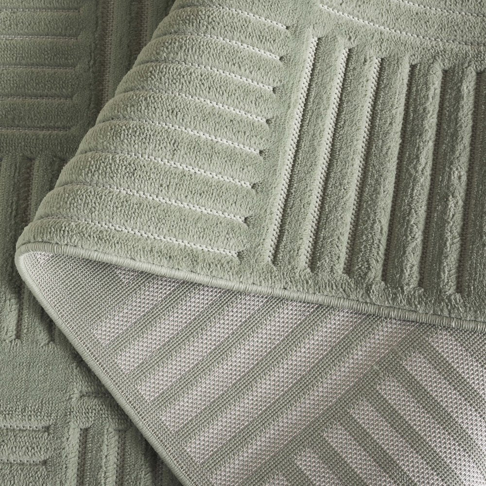 Safavieh Selena Basketweave Stripe Rug - Green - 2'-2" x 10'-0"