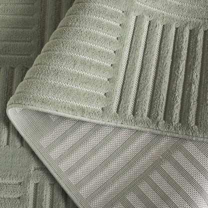 Safavieh Selena Basketweave Stripe Rug - Green - 2'-2" x 10'-0"