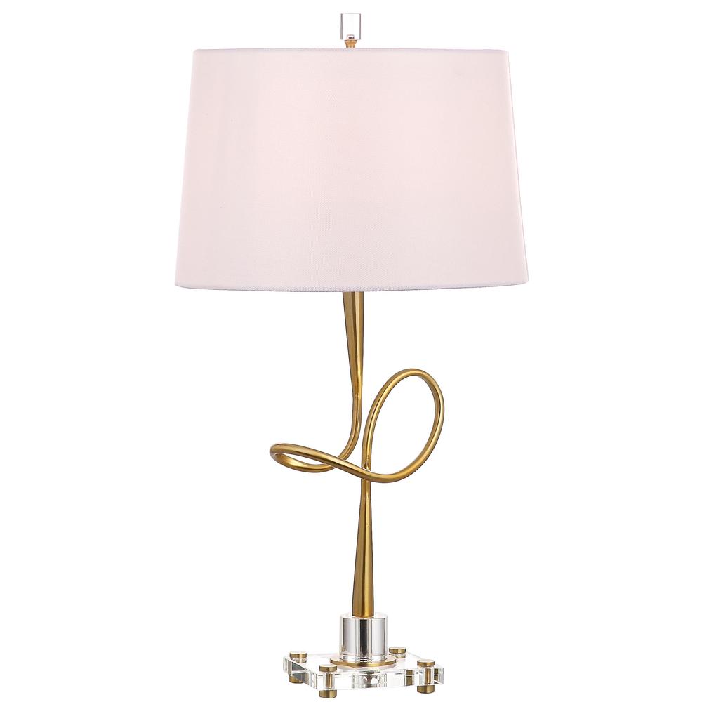 Hensley 30.25-Inch H Table Lamp , Gold/Clear