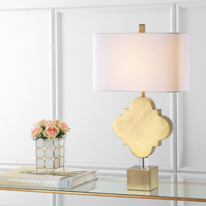 Marina Trellis 31.5-Inch H Table Lamp , Gold