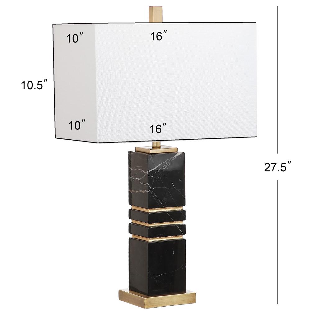 Jaxton Marble 27.5-Inch H Table Lamp , Black/Gold