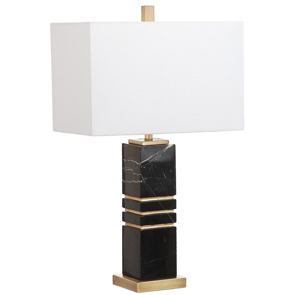 Jaxton Marble 27.5-Inch H Table Lamp , Black/Gold