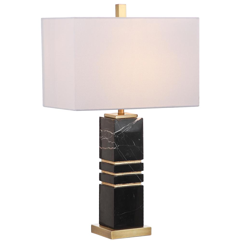 Jaxton Marble 27.5-Inch H Table Lamp , Black/Gold