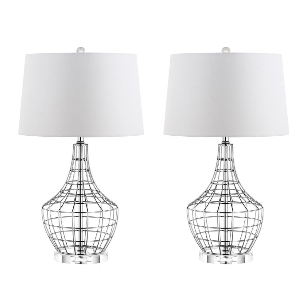 Olga Table Lamp, Silver