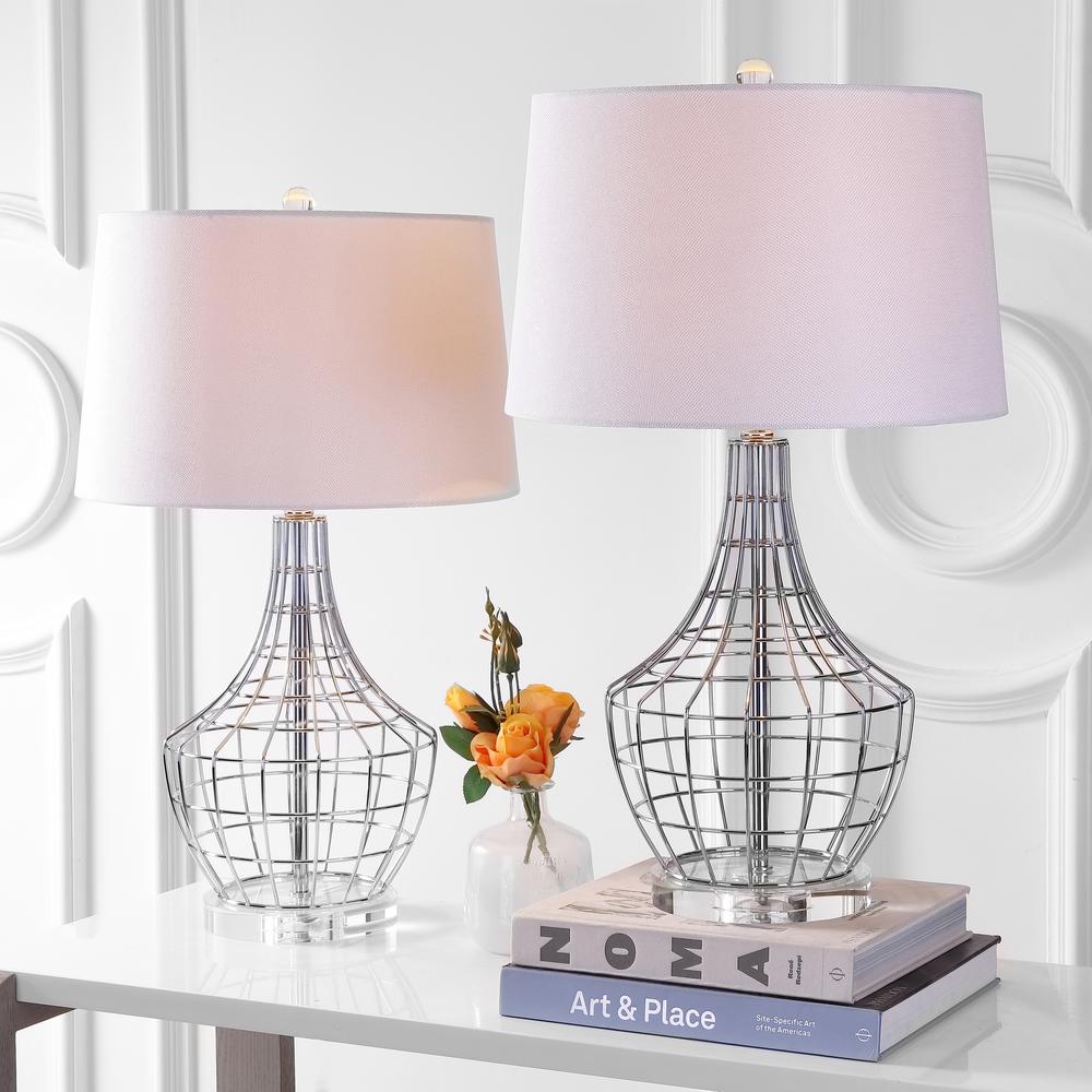 Olga Table Lamp, Silver